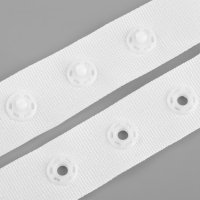 Застёжка для боди, d = 8 мм, 1,8 × 7 см, 20 шт, цвет белый Застёжка для боди, d = 8 мм, 1,8 × 7 см, 20 шт, цвет белый
