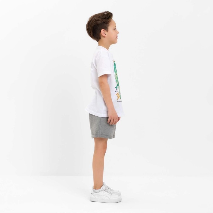 Футболка детская KAFTAN "Динозавр", р. 30 (98-104 см), белый
