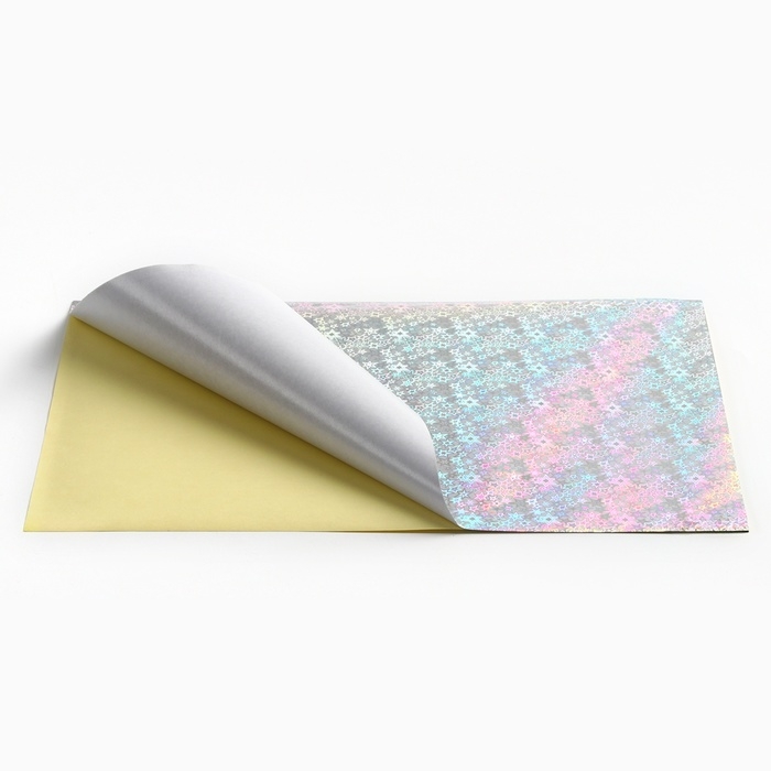 Бумага цветная самоклеящаяся А4, 6 листов, 6 цветов, 80 г/м2, Смешарики