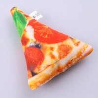 Игрушка для собак с пищалкой &laquo;Пицца&raquo;&lrm; из текстиля, 11,5 х 14 см