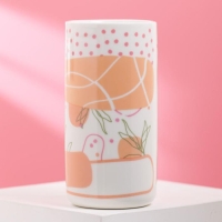 Стакан керамический &laquo;Узоры&raquo;, 250 мл, цвет белый