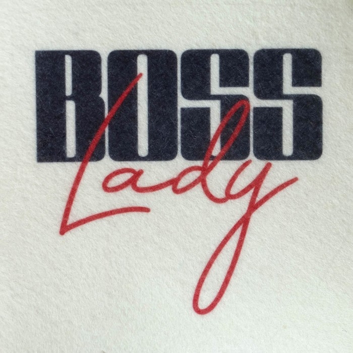 Шапка для бани принт Шапка для бани принт "Boss Lady"