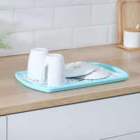 Поднос с вкладышем для сушки посуды, 40&times;24 см, цвет МИКС