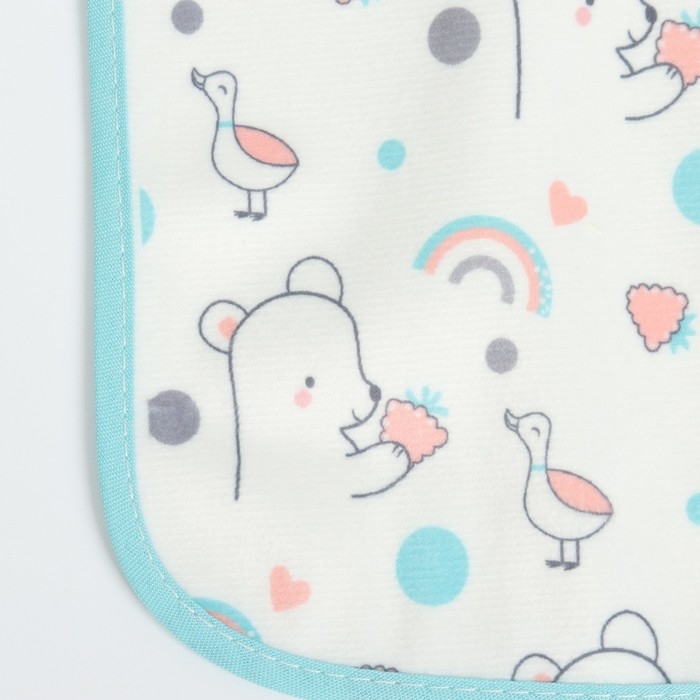 Набор детских слюнявчиков Крошка Я, 3 шт. + подарок, 20х17 см., цвет бирюзовый, розовый, серый Набор детских слюнявчиков Крошка Я, 3 шт. + подарок, 20х17 см., цвет бирюзовый, розовый, серый