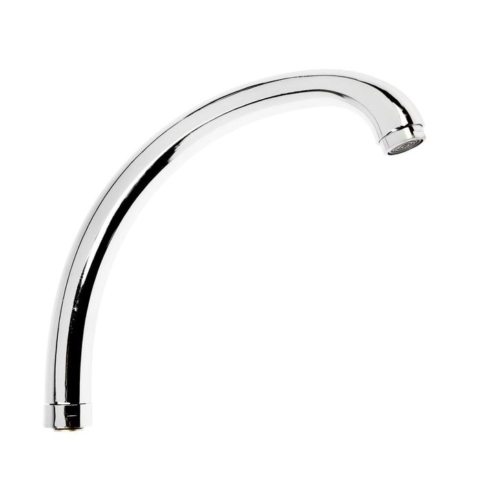 Излив для смесителя ZEIN Излив для смесителя ZEIN "Утка", по оси 22 см, нержавейка, аэратор пластик