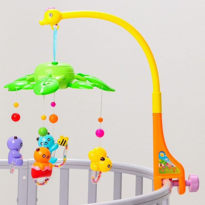 Мобиль музыкальный на кроватку &laquo;Музыкальные листья. Панды&raquo;, на батарейках, Крошка Я