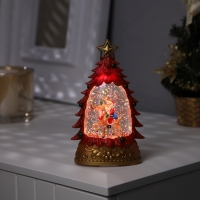 Светодиодная фигура &laquo;Дед Мороз на олене&raquo; 9 &times; 15 &times; 4 см, пластик, батарейки АААх2 (не в комплекте), свечение тёплое белое