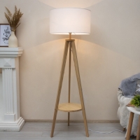 Торшер 19037/1 E27 40Вт светлое дерево-белый 44х51х123 см