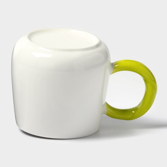 Кружка «Тюльпан», 430 мл, розовый цветок, керамика, белая Кружка «Тюльпан», 430 мл, розовый цветок, керамика, белая