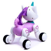 Робот единорог &laquo;Мой любимый питомец&raquo; IQ BOT, на пульте управления, интерактивный: звук, сенсорный, на аккумуляторе, фиолетовый