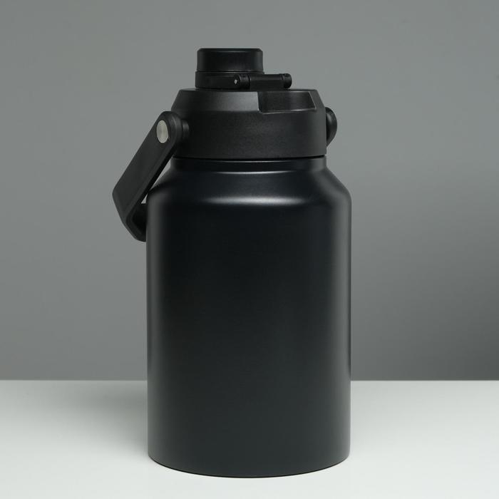 Термос, 2 л, Тропа "Бидон", сохраняет тепло 48 ч, чёрный