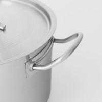 Кастрюля из нержавеющей стали Hanna Knövell с крышкой, 7 л, d=24 см, h=15,5 см, толщина стенки 0,6 мм, индукция Кастрюля из нержавеющей стали Hanna Knövell с крышкой, 7 л, d=24 см, h=15,5 см, толщина стенки 0,6 мм, индукция