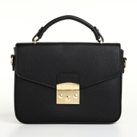 Сумка женская на клапане, TEXTURA, маленький размер, цвет чёрный Сумка женская на клапане, TEXTURA, маленький размер, цвет чёрный