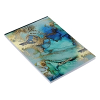 Скетчбук А5, 40 листов на склейке по короткой стороне "Мрамор", обложка мелованный картон, блок 100 г/м² Скетчбук А5, 40 листов на склейке по короткой стороне "Мрамор", обложка мелованный картон, блок 100 г/м²