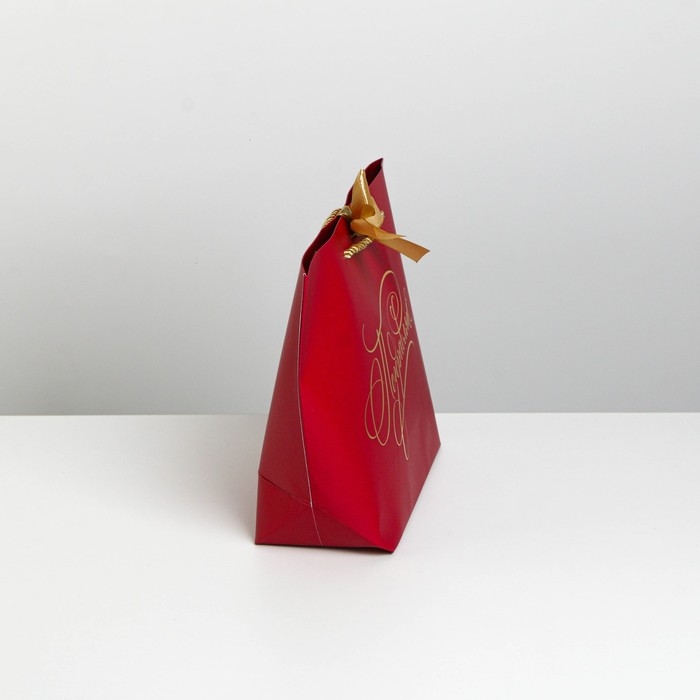 Пакет подарочный, упаковка, &laquo;Поздравляю&raquo;, 19 х 20 х 9 см