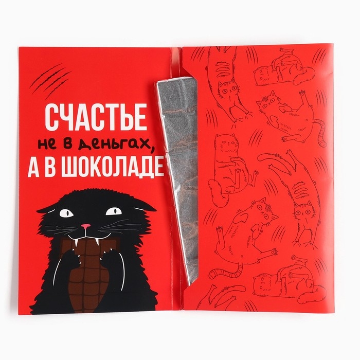 Шоколад с открыткой &laquo;Денег нет&raquo;, 100 г