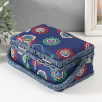 Шкатулка для рукоделия "Цветочная мозаика" 18х12х9,5 см