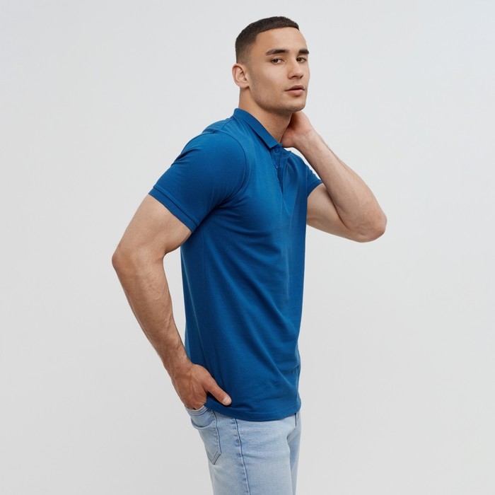 Футболка (поло) мужская MINAKU REGULAR FIT: цвет синий, р-р 42 Футболка (поло) мужская MINAKU REGULAR FIT: цвет синий, р-р 42