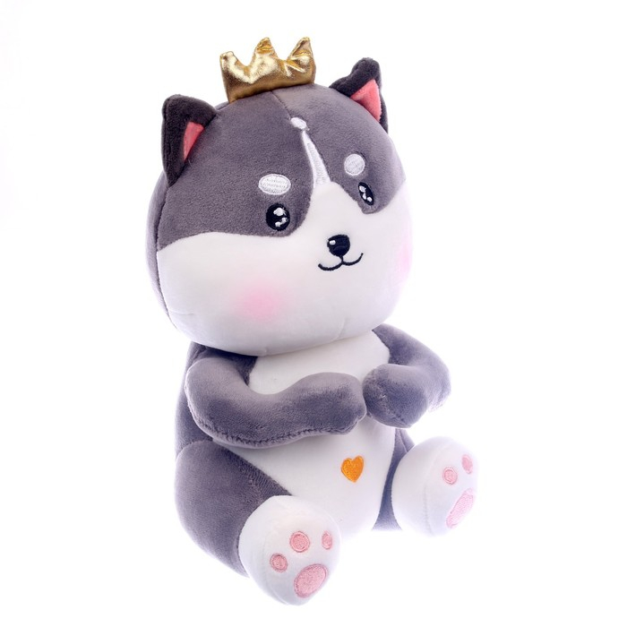 Мягкая игрушка &laquo;Хаски с короной&raquo;