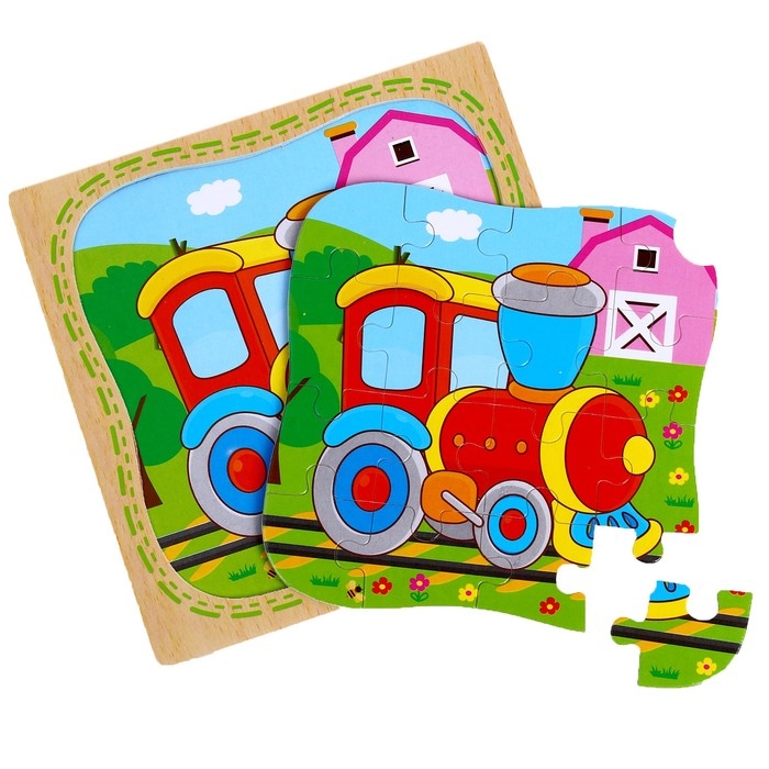 Пазл в рамке &laquo;Паровоз&raquo;