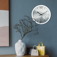 Часы настенные, серия: Интерьер, "Лес", плавный ход, d-30.5 см