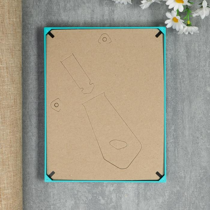 Фоторамка пластик L-1 15х21 см бирюзовый (пластиковый экран)