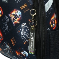 Рюкзак каркасный школьный 38 х 30 х 16 см, эргономичная спинка, Stavia "Динозавр 1", чёрный Рюкзак каркасный школьный 38 х 30 х 16 см, эргономичная спинка, Stavia "Динозавр 1", чёрный