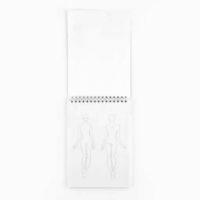 Скетчбук с шаблоном фигуры А5, 40 л &laquo;Девушка в пиджаке&raquo;