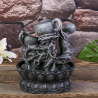 Фонтан настольный с подсветкой "Маленький Будда с чайником" 25х19,5х19,5 см Фонтан настольный с подсветкой "Маленький Будда с чайником" 25х19,5х19,5 см