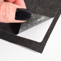 Набор заплаток джинсовых, клеевые, лист 10 × 18 см, 10 шт, цвет чёрная джинса Набор заплаток джинсовых, клеевые, лист 10 × 18 см, 10 шт, цвет чёрная джинса