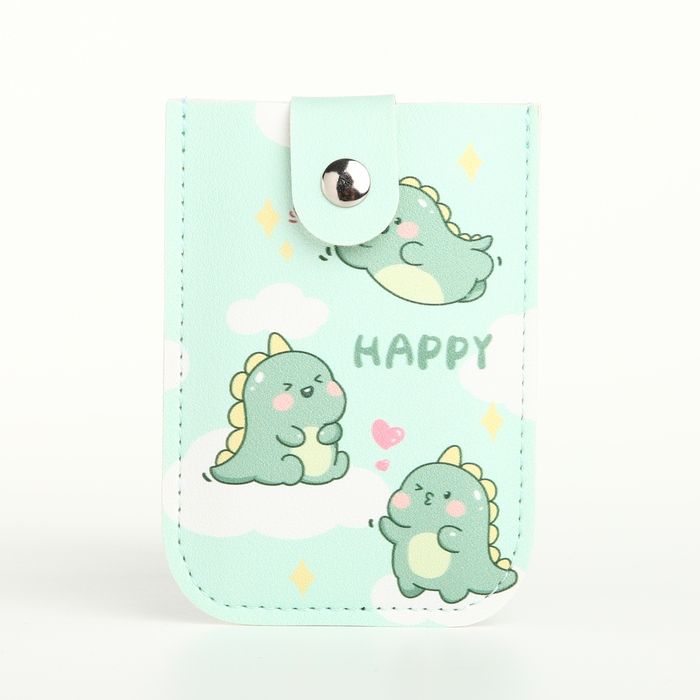 Картхолдер на кнопке, цвет зелёный