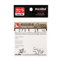 Крючки карповые Kujira Carp 270, цвет BN, № 2, 10 шт. Крючки карповые Kujira Carp 270, цвет BN, № 2, 10 шт.