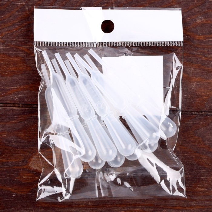 Пипетка для опытов и творчества 3 мл, набор 10 шт., размер 1 шт. — 1,3 × 8,6 см Пипетка для опытов и творчества 3 мл, набор 10 шт., размер 1 шт. — 1,3 × 8,6 см