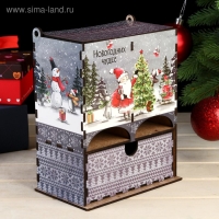 Чайный домик "Дед Мороз и Снеговик" 20х15х8,5 см
