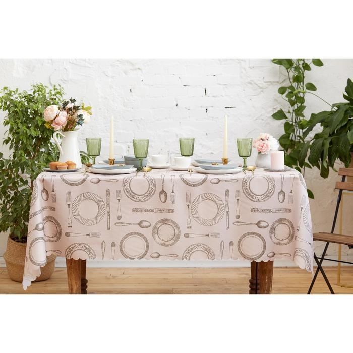 Скатерть Доляна &laquo;Приданое&raquo; 140&times;180 см, 100% п/э