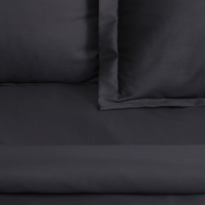 Постельное бельё Этель дуэт Постельное бельё Этель дуэт "Jet black" 143х215-2шт, 215х240, 50х70+3-2 шт, мако-сатин, 114г/м2