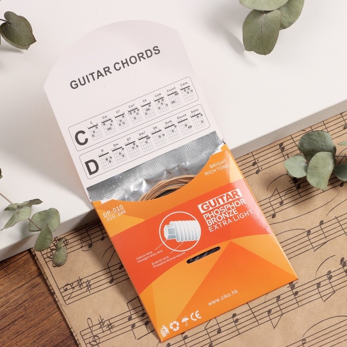 Cтруны акустической гитары ZIKO DP-010, 10-48, фосфорная бронза Cтруны акустической гитары ZIKO DP-010, 10-48, фосфорная бронза