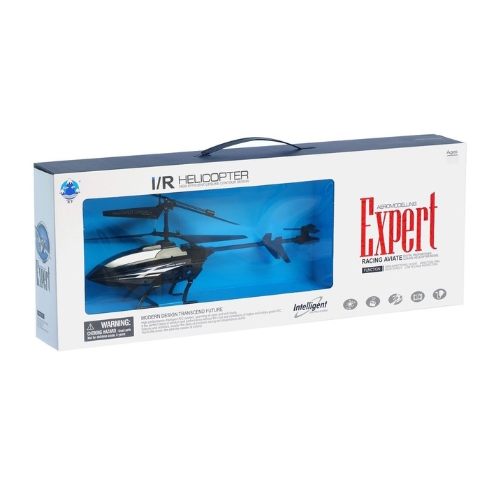 Вертолёт радиоуправляемый &laquo;Эксперт&raquo;, работает от аккумулятора, цвет белый