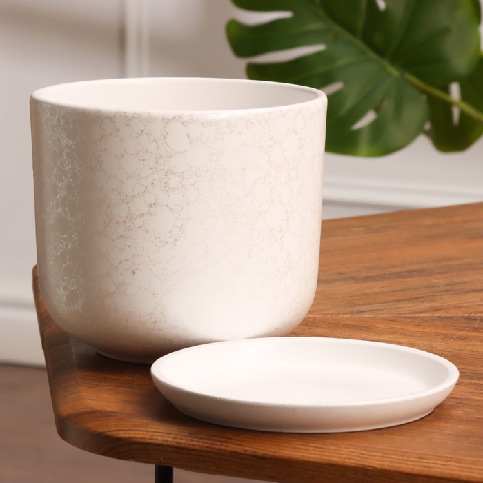 Горшок цветочный Питон белый 1.6 л