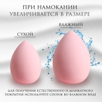Спонжи для макияжа, набор - 2 шт, 6 × 4 см, увеличиваются при намокании, цвет розовый Спонжи для макияжа, набор - 2 шт, 6 × 4 см, увеличиваются при намокании, цвет розовый