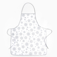 Фартук Доляна Снежинки серебро 70*80 см, 100% п/э