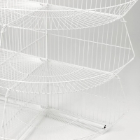 Горка-накопитель из четырёх корзин, полукруглая, 120&times;60&times;140 см, цвет белый