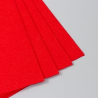 Фетр 2 мм "Красный" набор 4 листа 30х40 см Фетр 2 мм "Красный" набор 4 листа 30х40 см