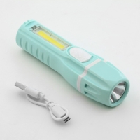 Фонарь ручной аккумуляторный 1 Вт, боковой 3 Вт, COB, 800 мАч, 2 режима, 13.5 х 4 см Фонарь ручной аккумуляторный 1 Вт, боковой 3 Вт, COB, 800 мАч, 2 режима, 13.5 х 4 см