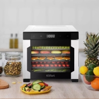 Сушилка для овощей и фруктов Kitfort KT-1963, 600 Вт, 6 ярусов, чёрно-серебристая Сушилка для овощей и фруктов Kitfort KT-1963, 600 Вт, 6 ярусов, чёрно-серебристая