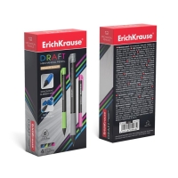 Карандаш механический Erich Krause "DRAFT", НВ, грифель d=2,0 мм, трёхгранный, резиновый упор, точилка, в коробке, микс Карандаш механический Erich Krause "DRAFT", НВ, грифель d=2,0 мм, трёхгранный, резиновый упор, точилка, в коробке, микс