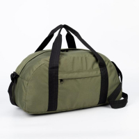 Сумка спортивная на молнии, без подкладки, наружный карман, средний размер, длинный ремень, цвет хаки Сумка спортивная на молнии, без подкладки, наружный карман, средний размер, длинный ремень, цвет хаки