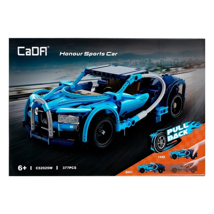 Конструктор инерционный &laquo;Спорткар&raquo;, 377 деталей