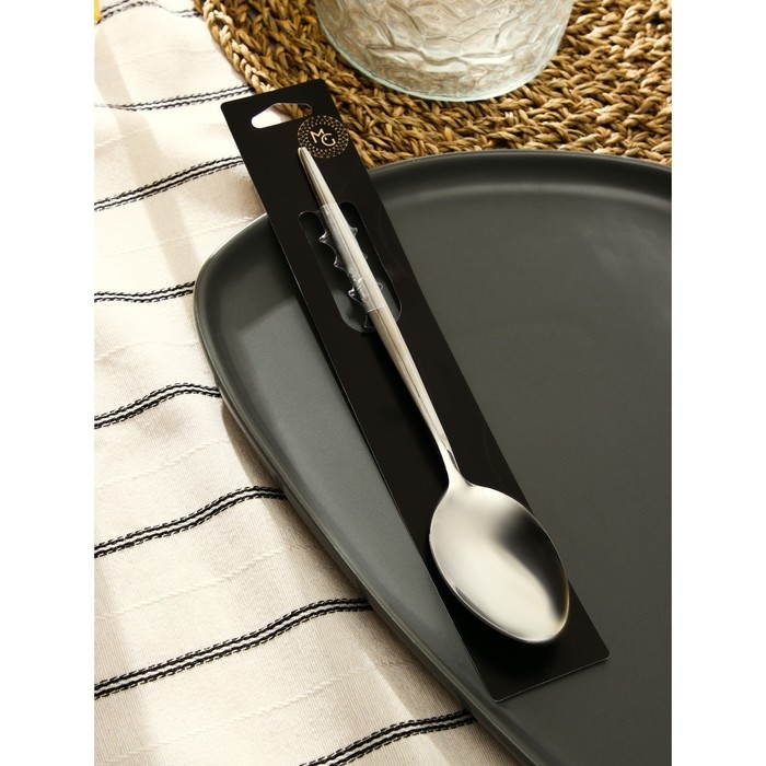 Ложка столовая из нержавеющей стали Magistro «Блинк», длина 22 см, цвет серебряный Ложка столовая из нержавеющей стали Magistro «Блинк», длина 22 см, цвет серебряный