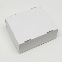 Коробка сборная, крышка-дно "белая" 25х21х10 см